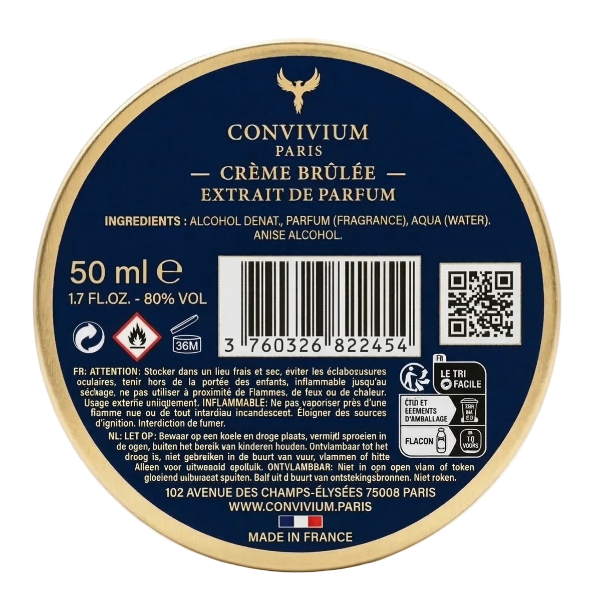 Convivium Paris - Crème Brûlée - Extrait de Parfum Mixte