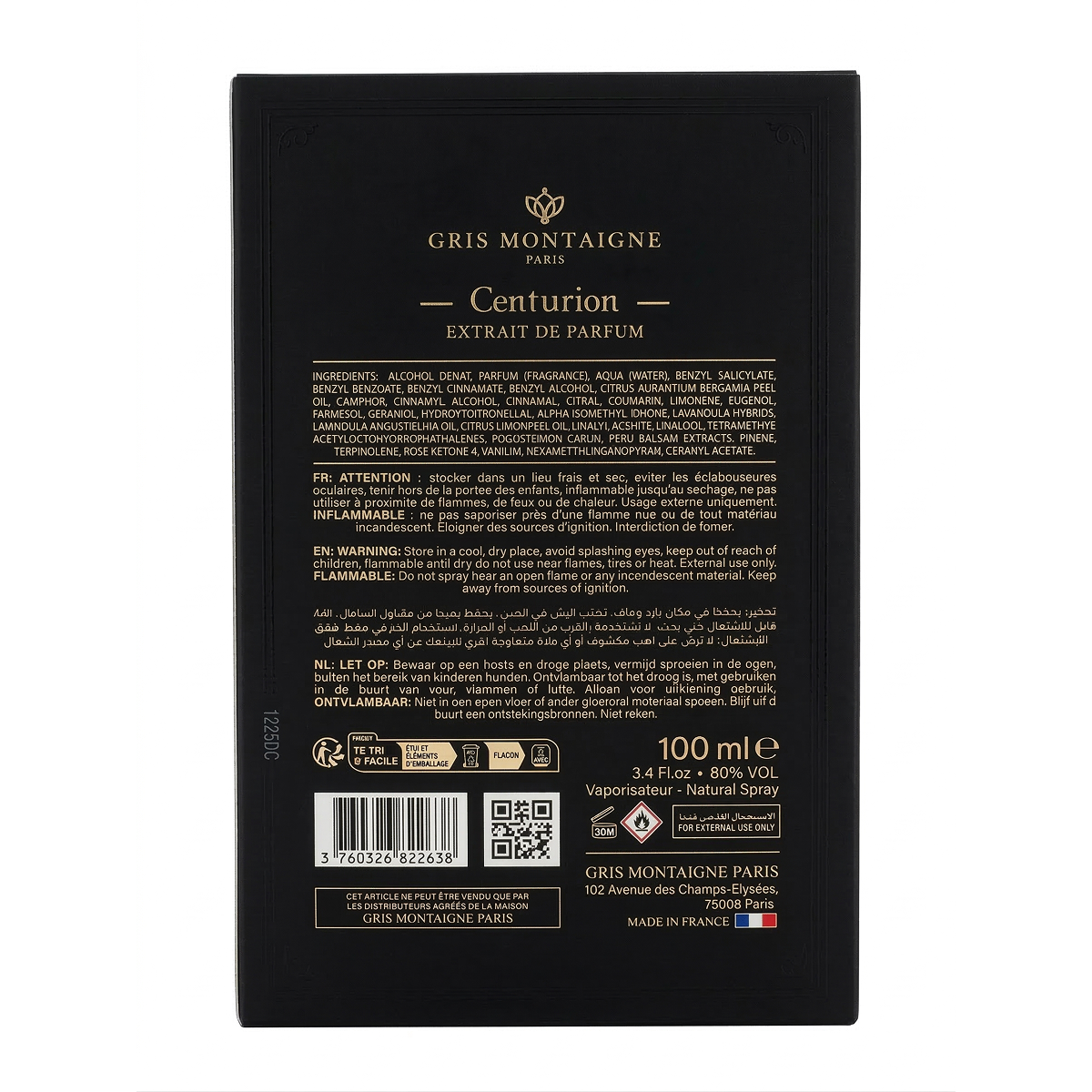Gris Montaigne - Centurion - Extrait de Parfum pour Homme