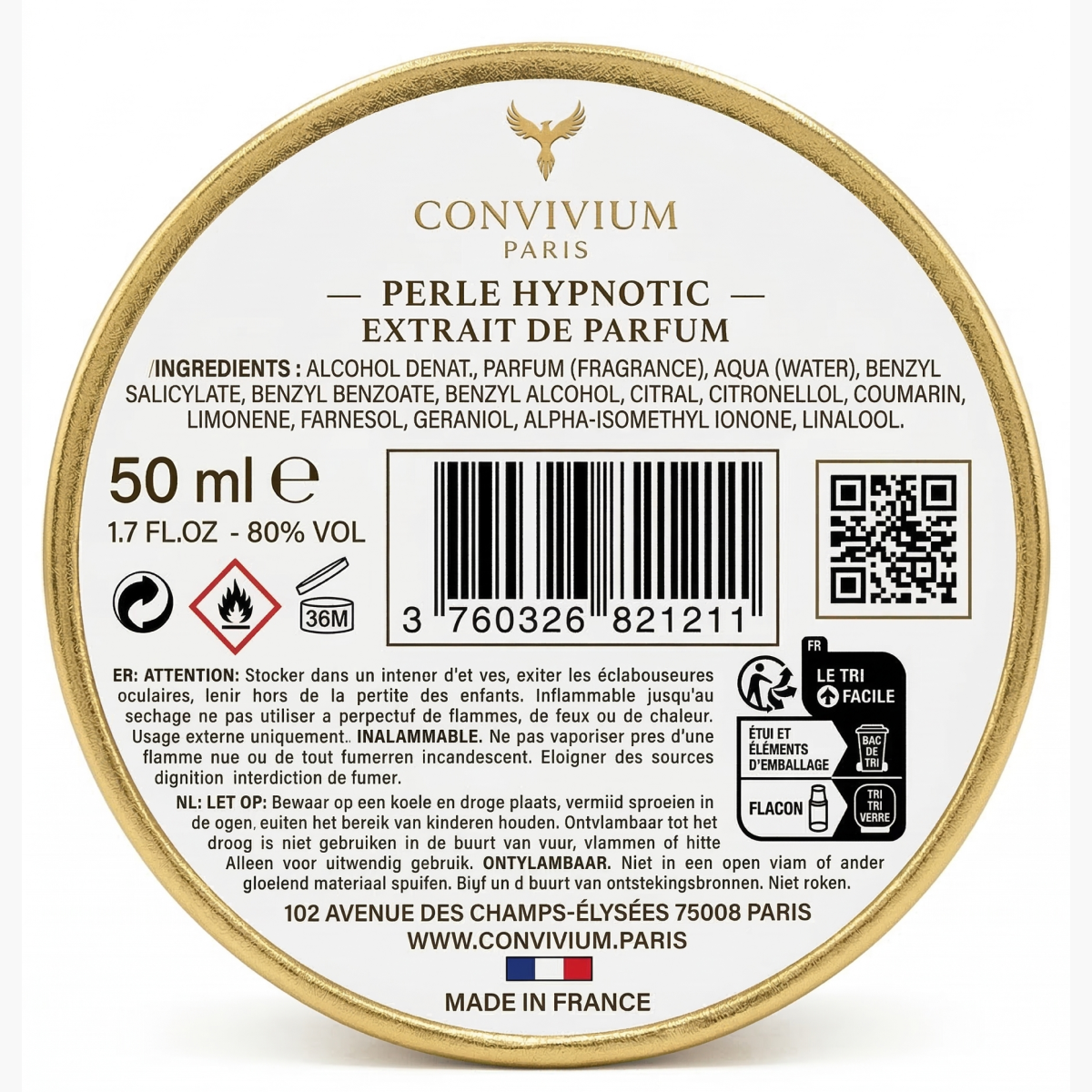 Convivium Paris - Perle Hypnotic - Extrait de Parfum Mixte