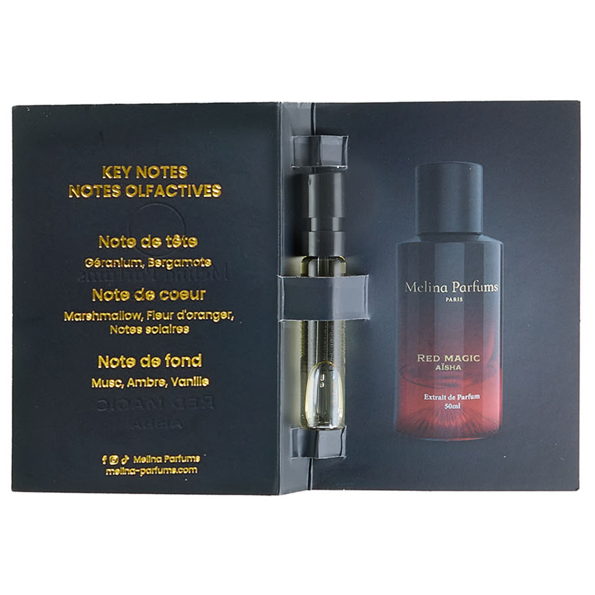 Melina Parfums - échantillons  Red magic aisha