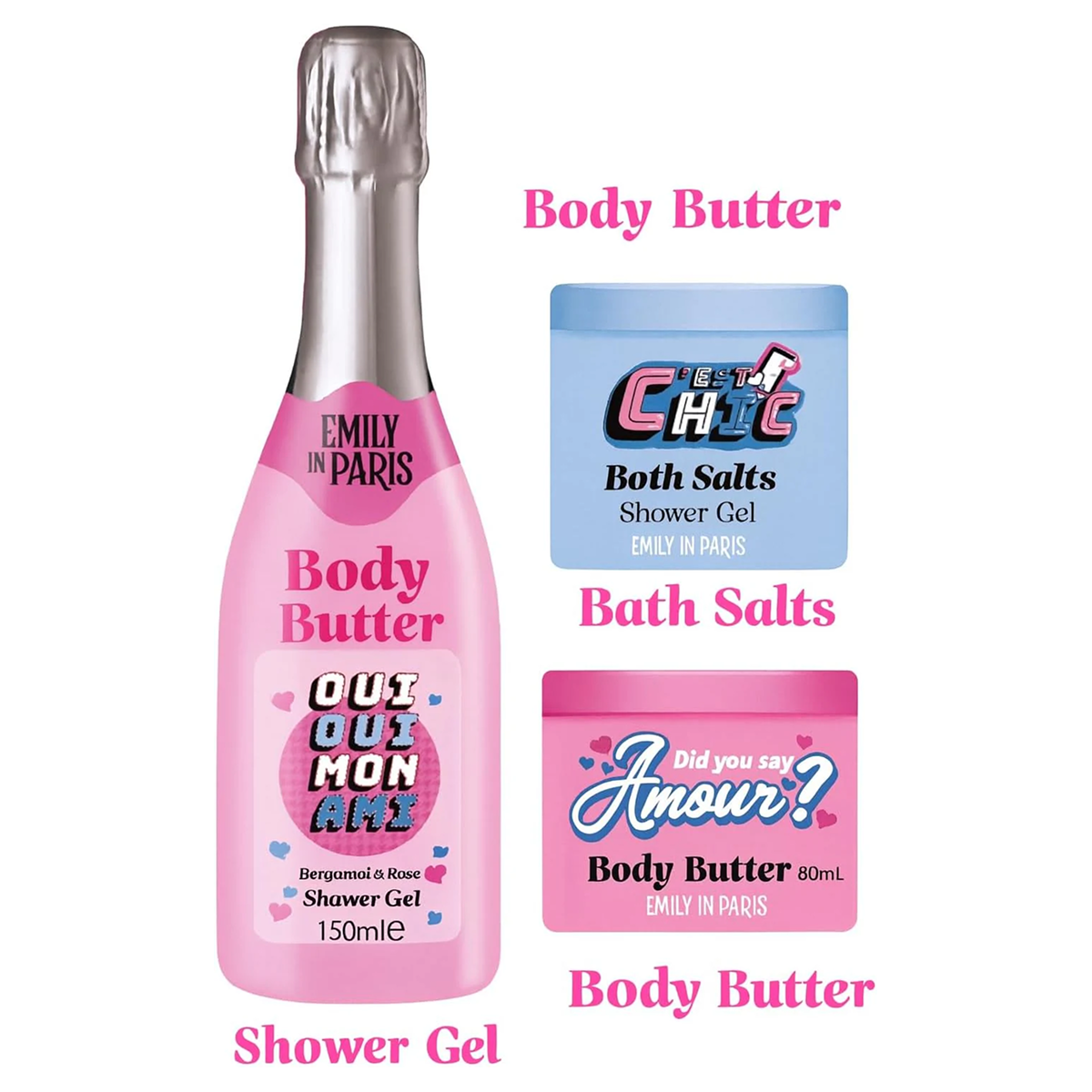 Emily in Paris - Hydrating Glow Set - Shower Gel + Body Butter + Bath Salts