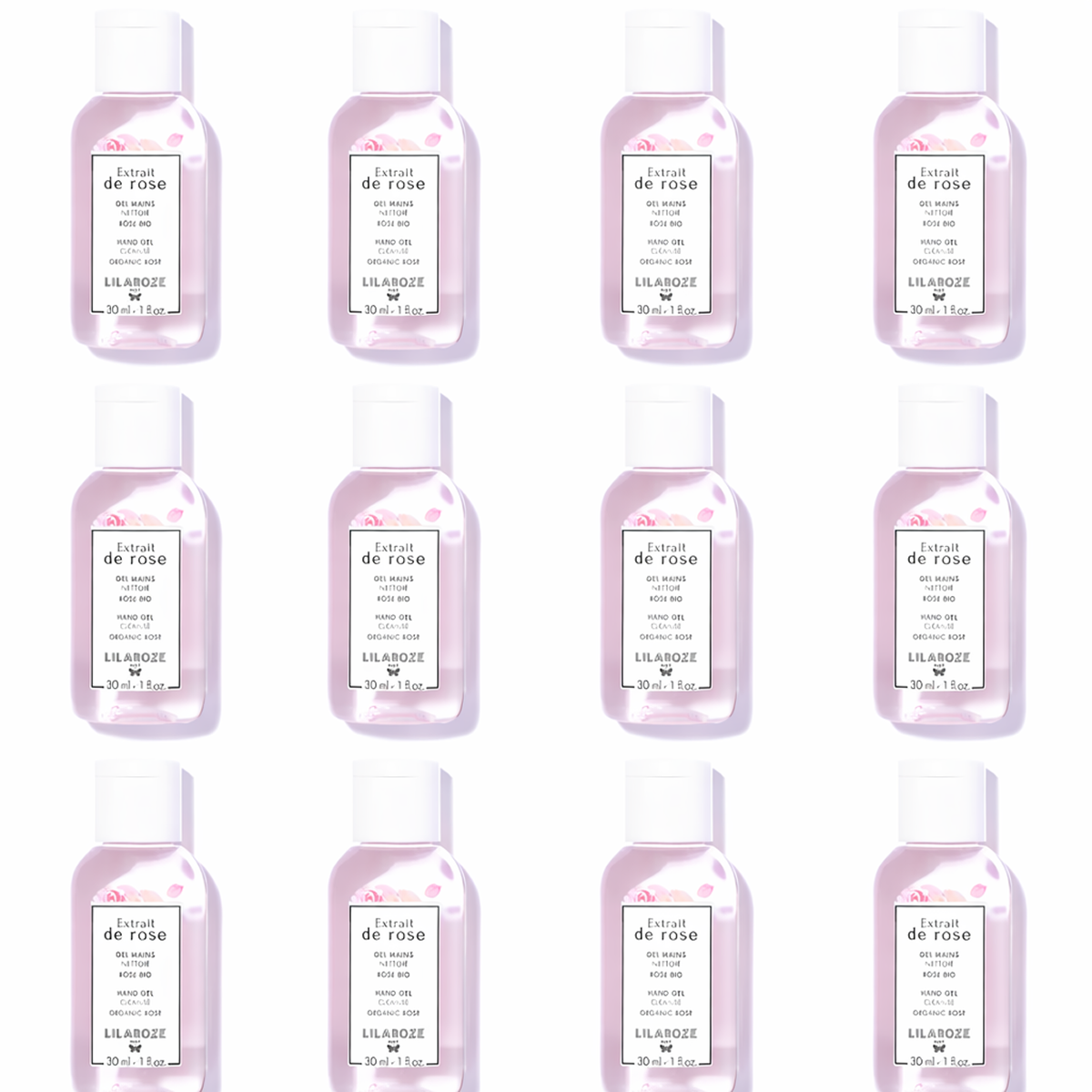 Lilaroze Paris - Gel Mains Nettoyant Extrait de Rose
