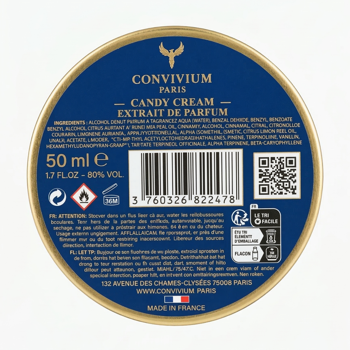 Convivium Paris - Candy Cream - Extrait de Parfum Mixte