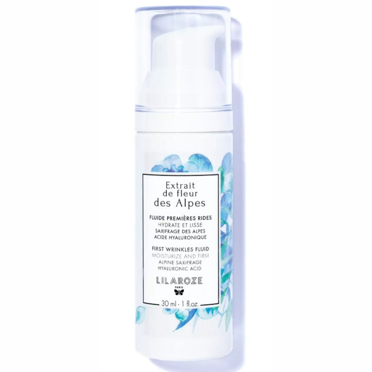 Lilaroze Paris -  Fluide Première Rides Extrait de Fleur Des Alpes Hydrate et Lisse Acide Hyaluronique