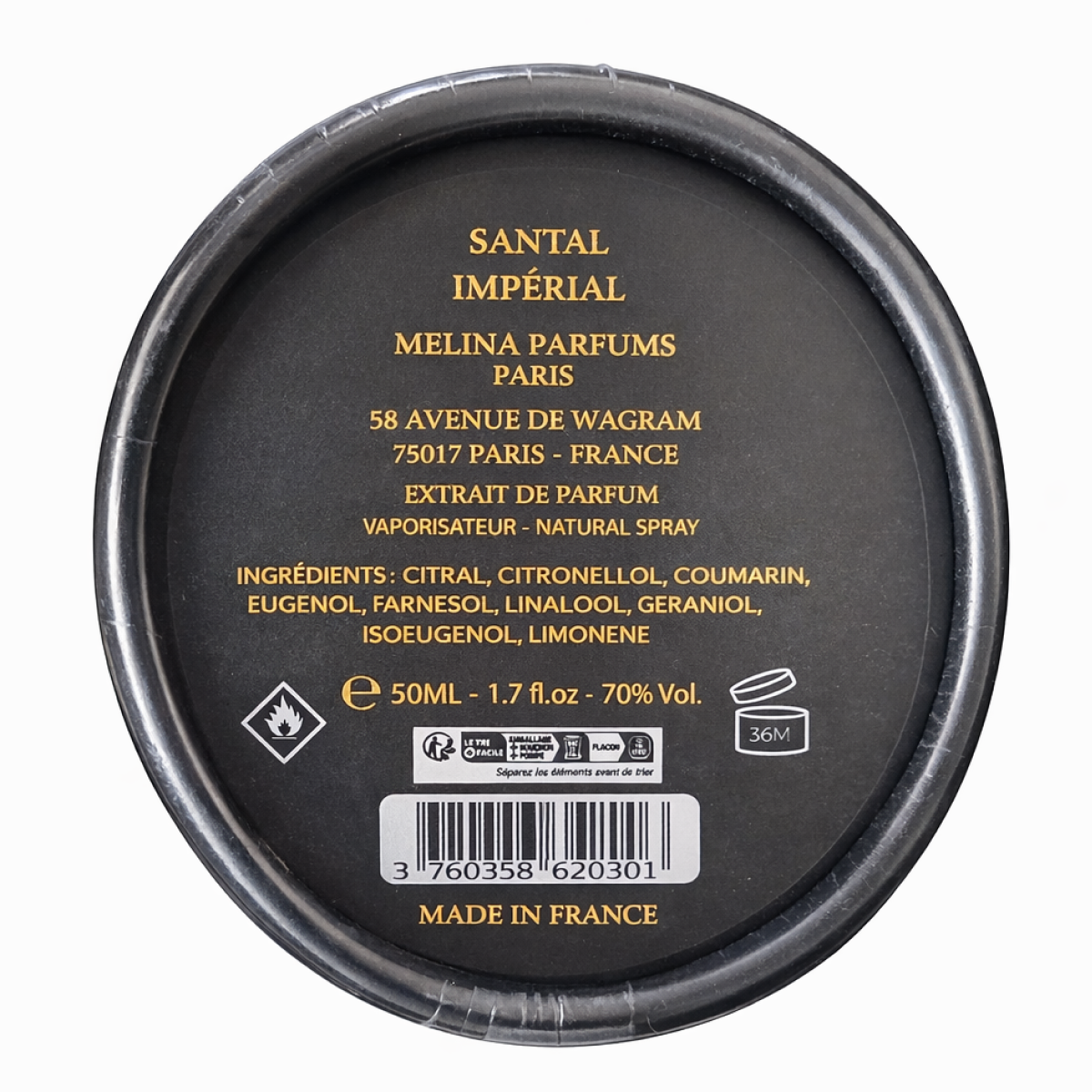 Melina Parfums - Santal Impérial - Extrait de Parfum Mixte