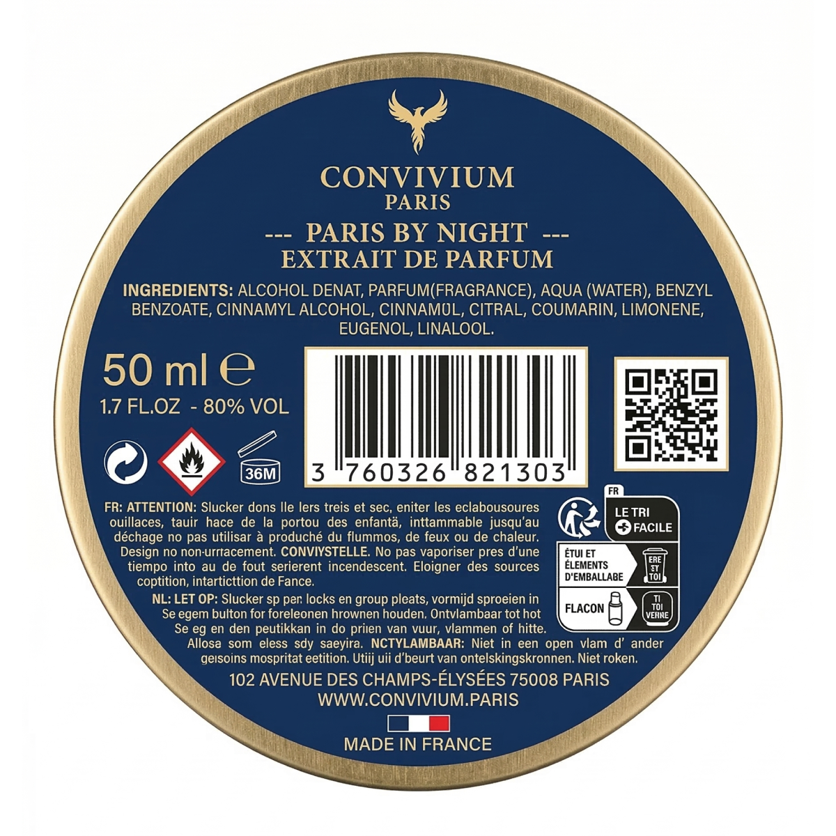 Convivium Paris - Paris By Night - Extrait de Parfum
