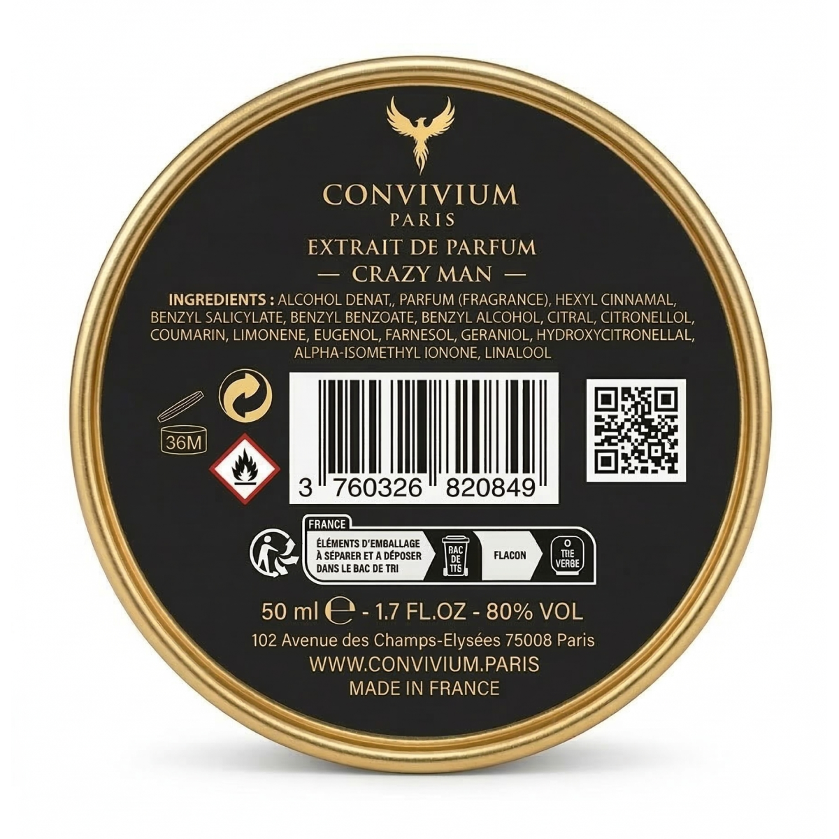 Convivium Paris - Crazy Man - Extrait de Parfum Mixte
