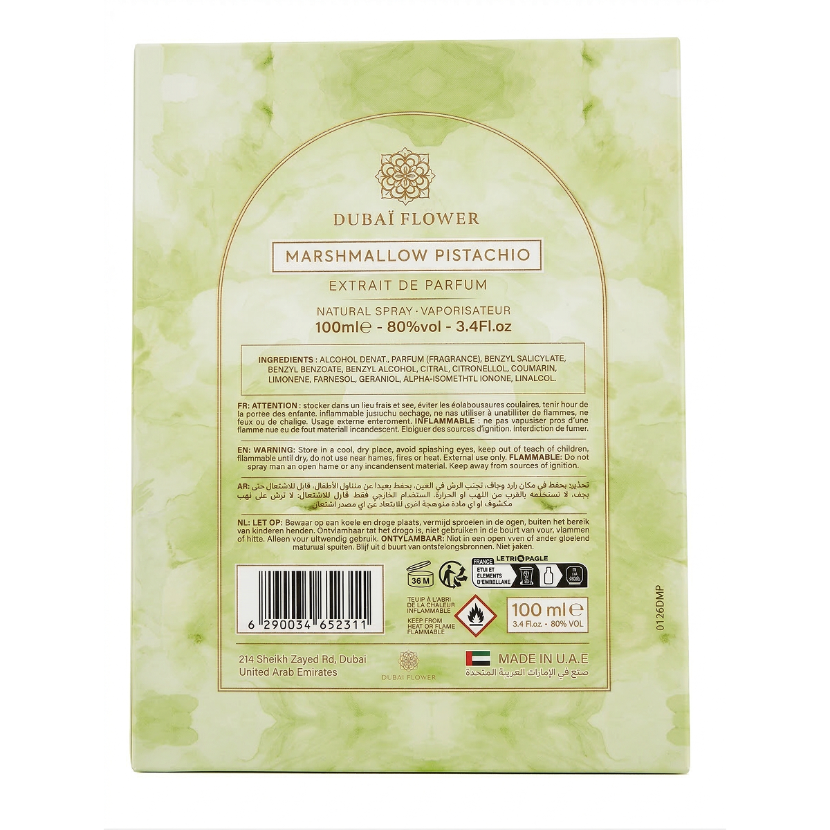 Dubaï Flower - Marshmallow Pistachio - Extrait de Parfum Mixte