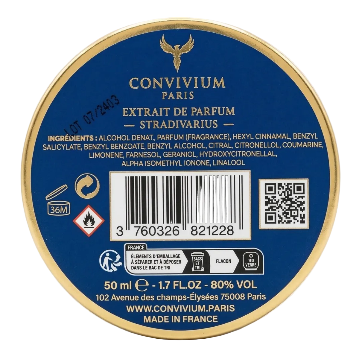 Convivium Paris - Stradivarius - Extrait de Parfum Mixte