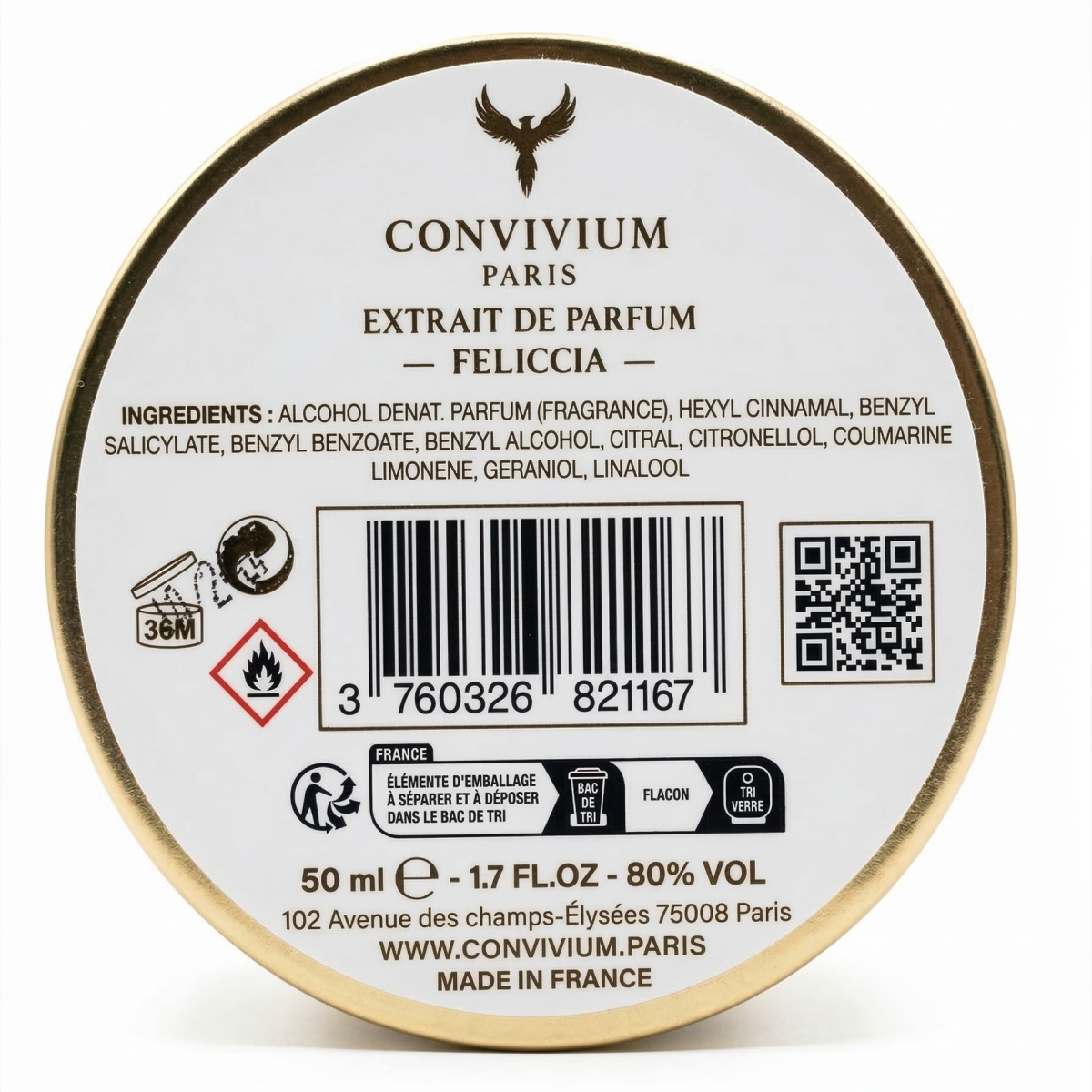 Convivium Paris - Feliccia - Extrairt de Parfum Mixte