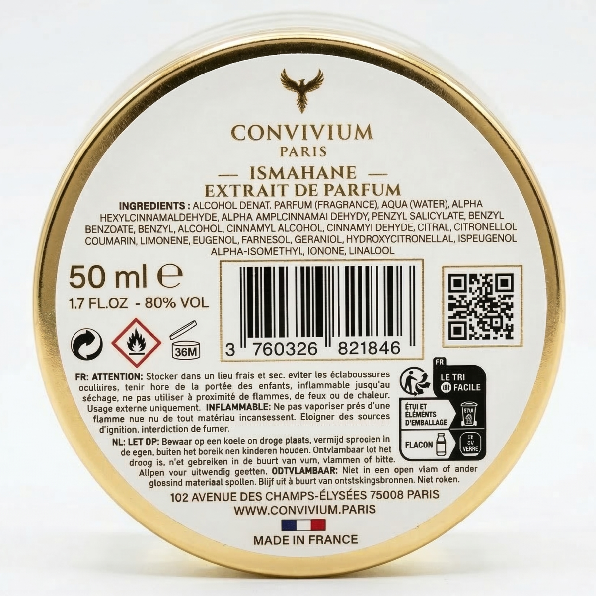 Convivium Paris - Ismahane - Extrait de Parfum Mixte