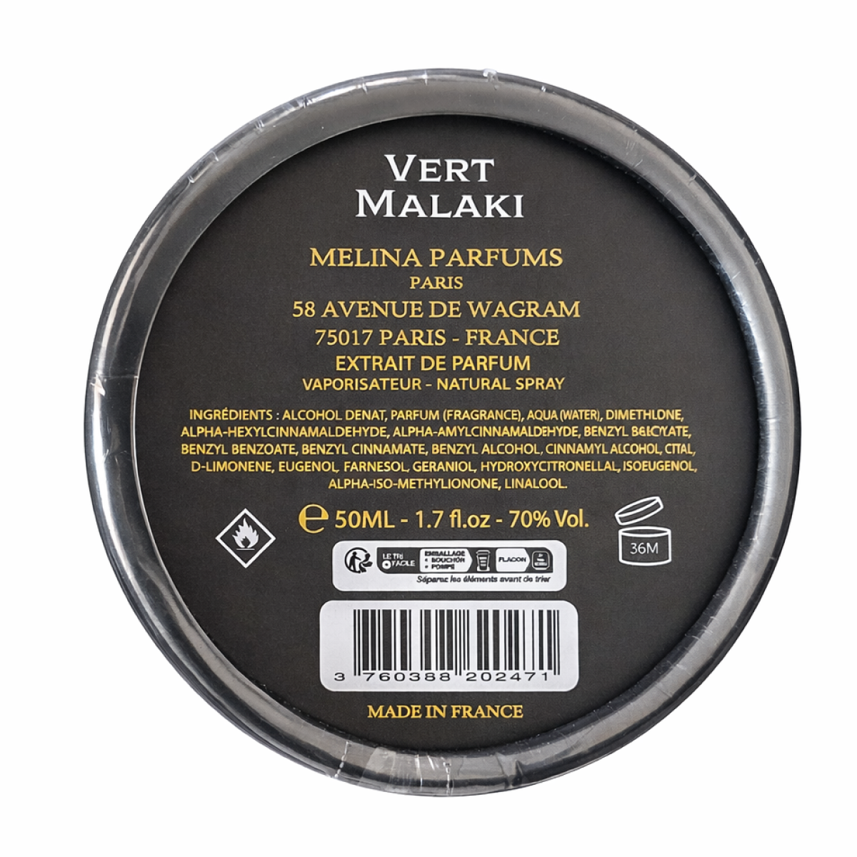 Melina Parfums - Vert Malaki - Extrait de Parfum Mixte