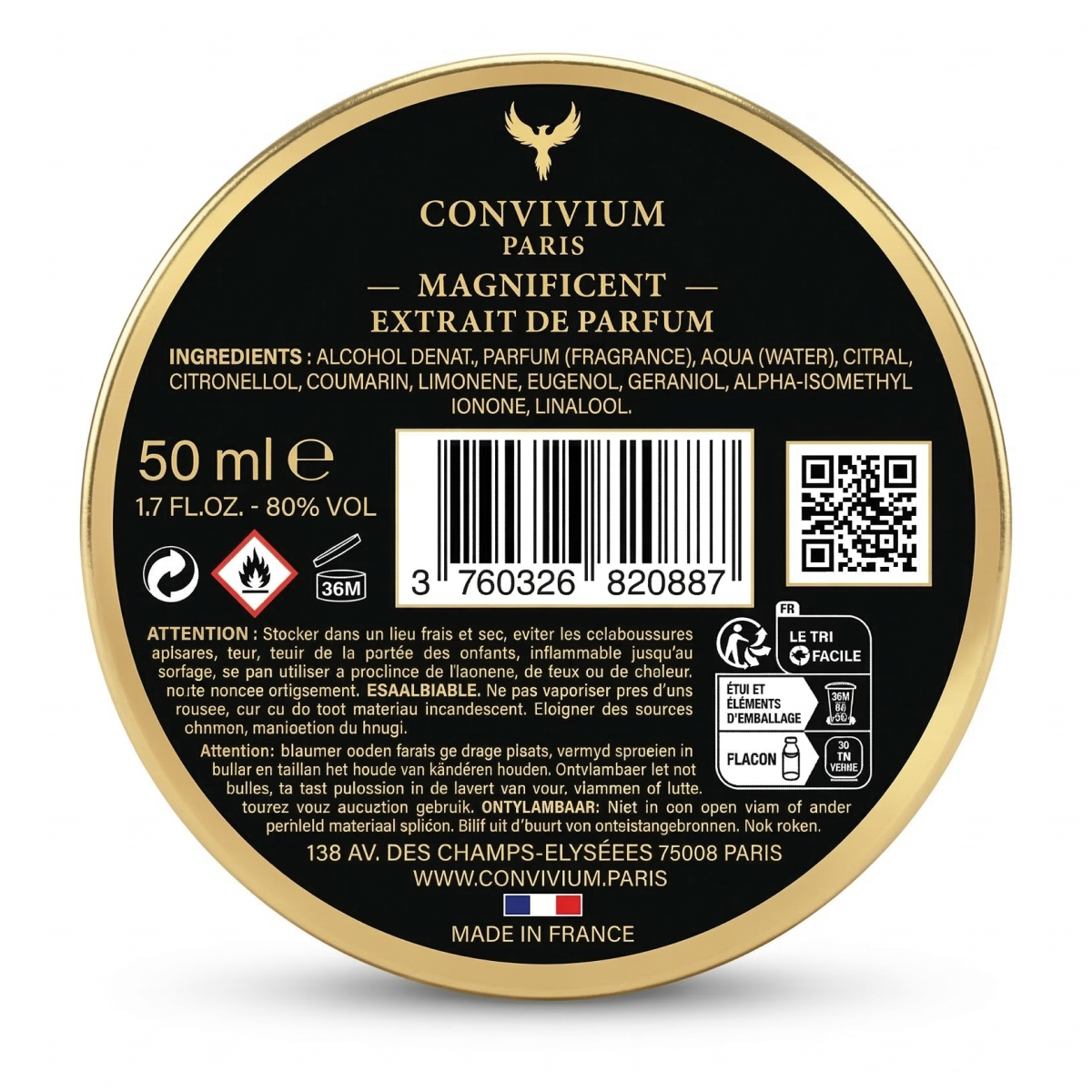 Convivium Paris - Magnificient - Extrait de Parfum Mixte