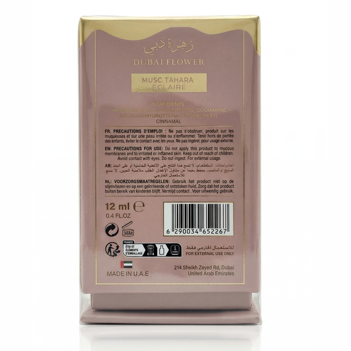 Dubaï Flower - Musc Tahara Eclaire - Concentré de Parfum Mixte