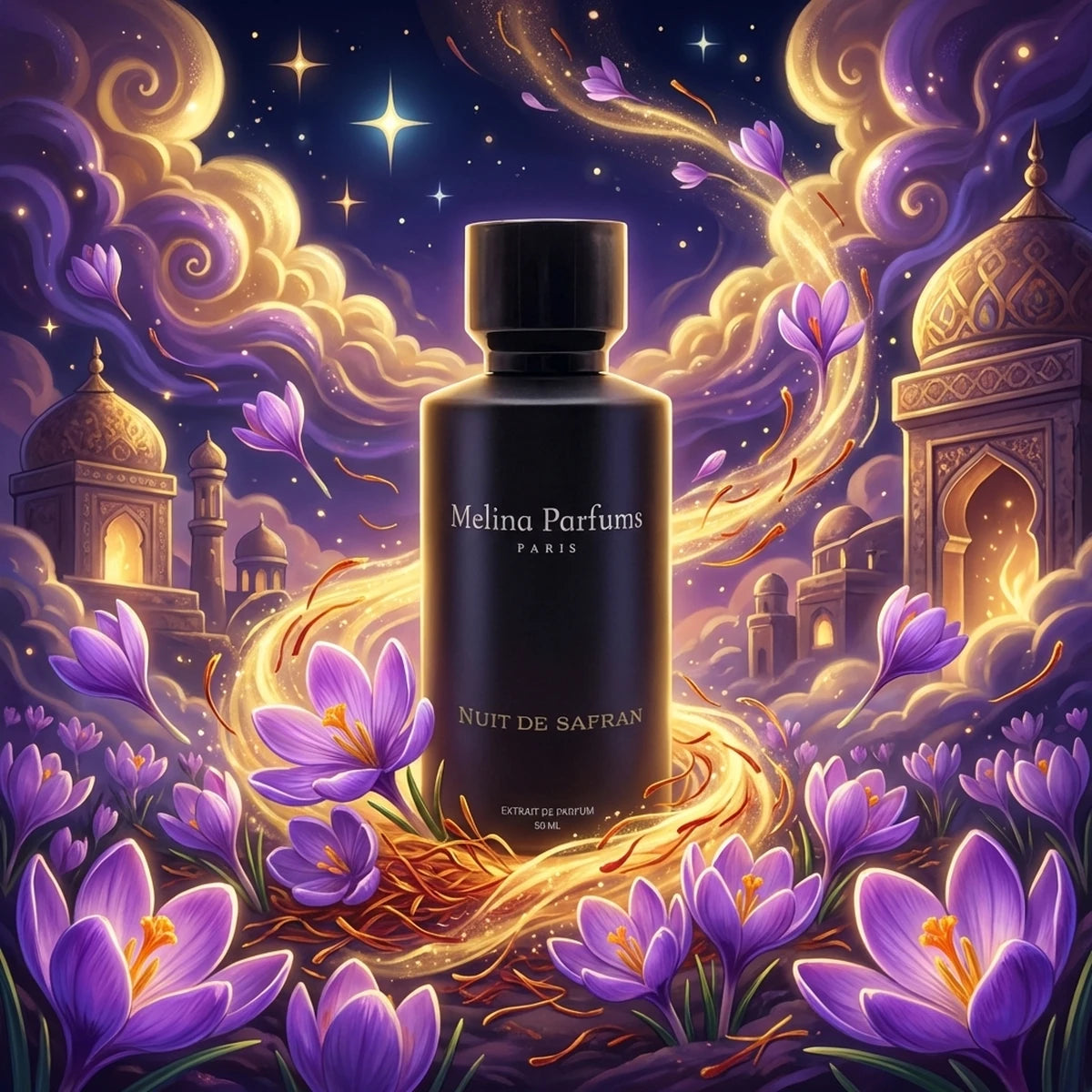 Melina Parfums - Nuit de Safran Édition L’Obsidienne - Extrait de Parfum Mixte