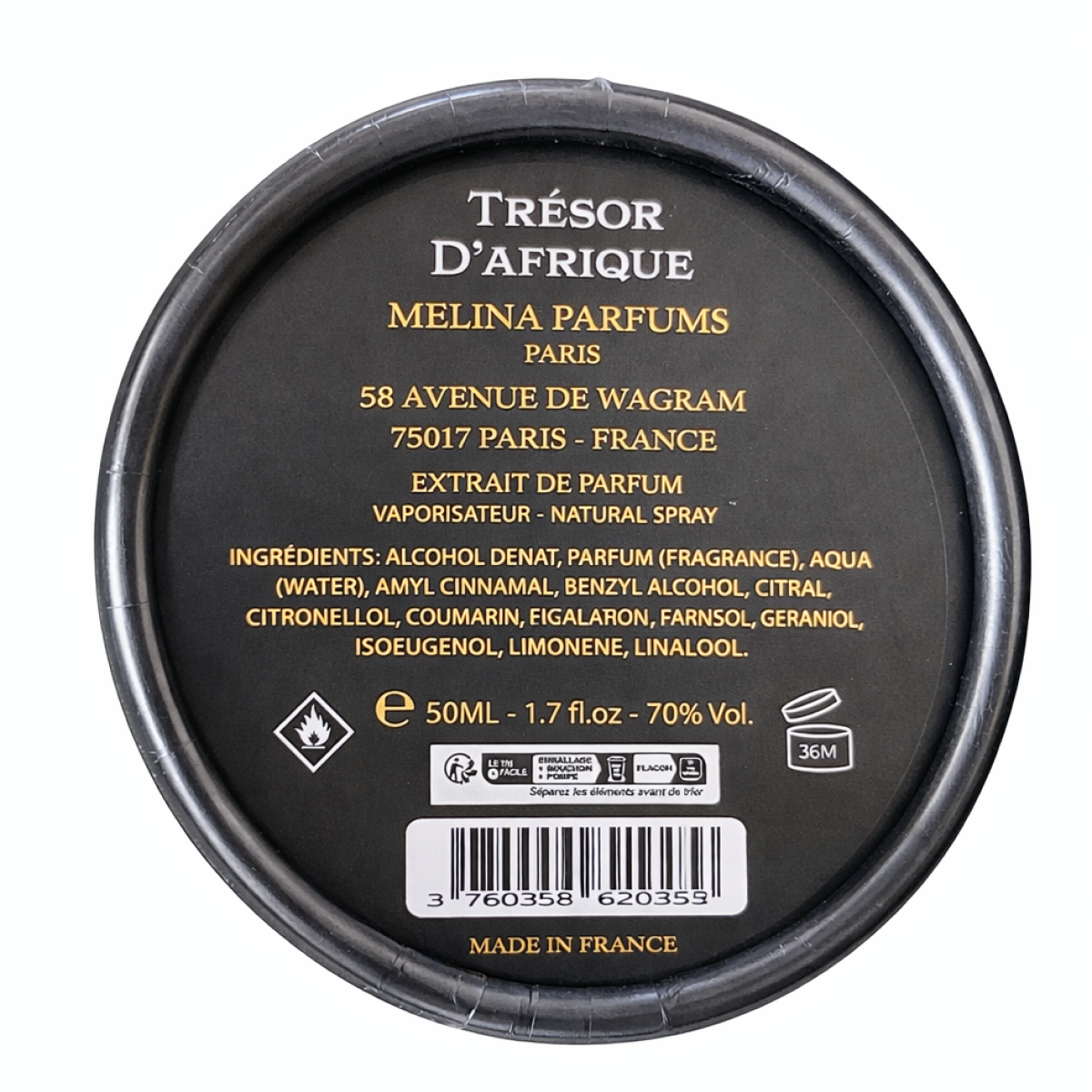 Melina Parfums - Trésor D'afrique - Extrait de Parfum pour homme