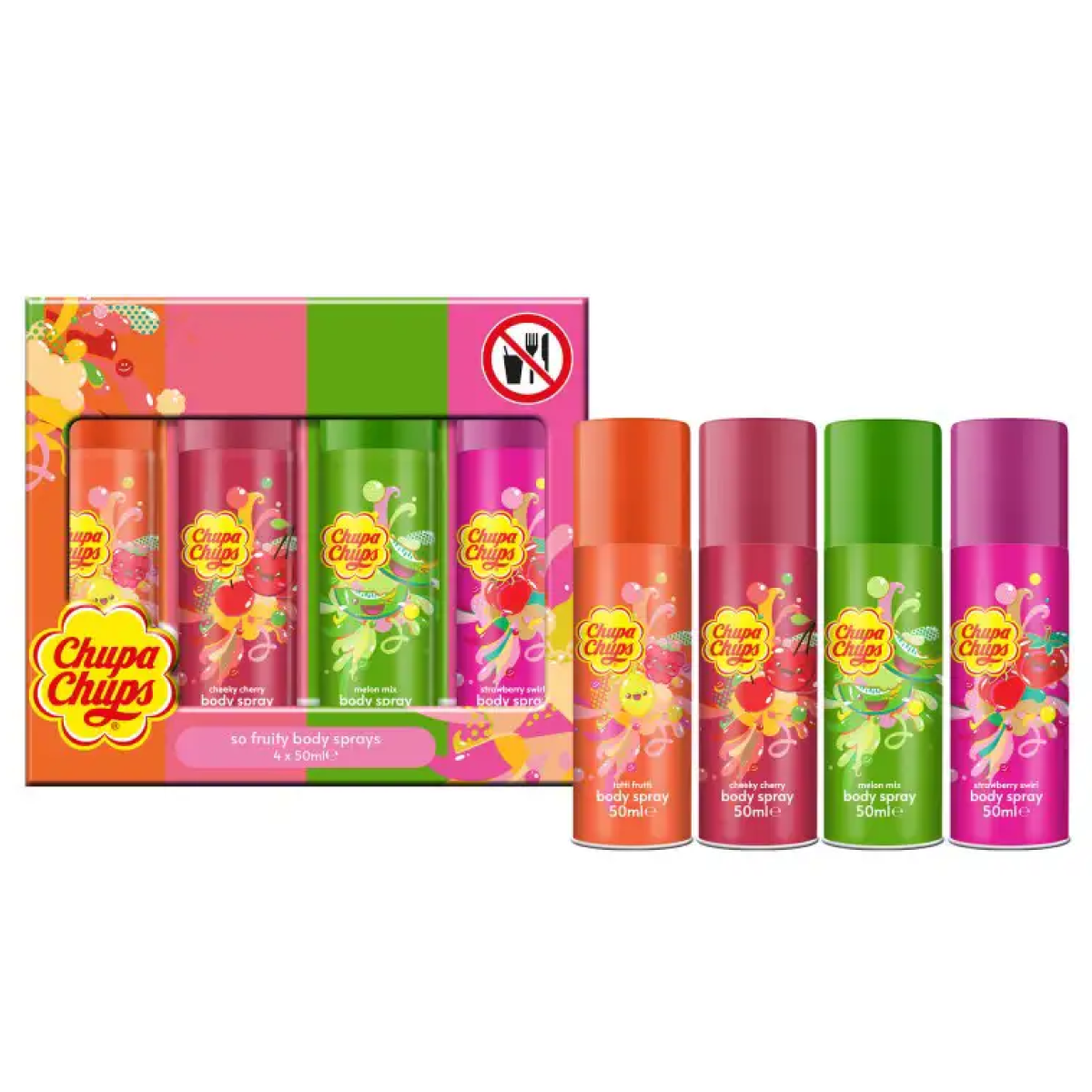 Chupa Chups - So Fruity Body Spray 4 x 50ml
