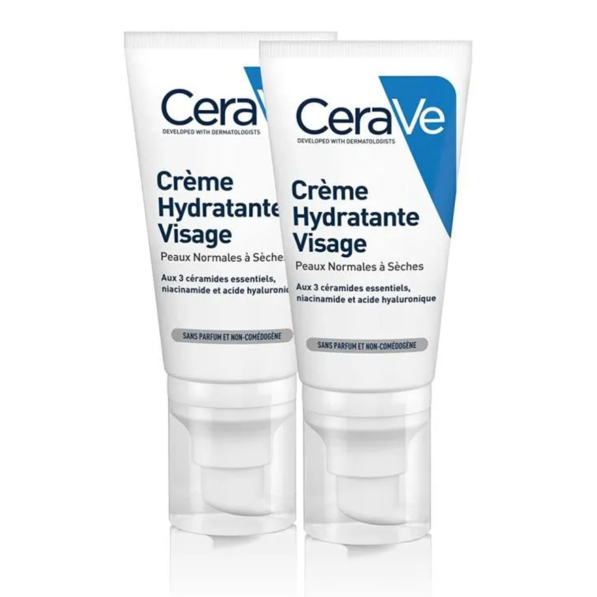 CeraVe - Crème Hydratante Visage Niacinamide, Acide Hyaluronique Peau Normale à Sèche