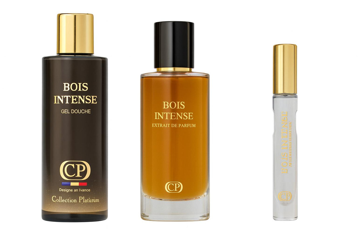 Collection Platinium - Coffret Bois Intense Extrait de Parfum 100ml + Gel Douche 250ml + Extrait 10ml