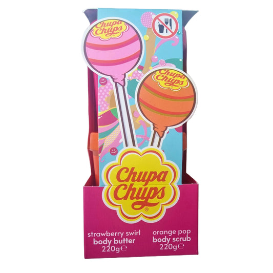 Chupa Chups - Coffret Crème Corporel Strawberry Swirl & Gommage Corporel Orange Pop