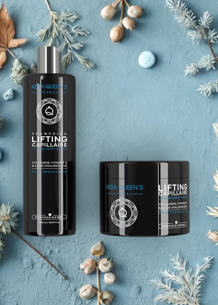 Kera Queen's - Duo Lifting collagène vitamine E & hyaluronique Shampoing 500ml + Masque 500ml