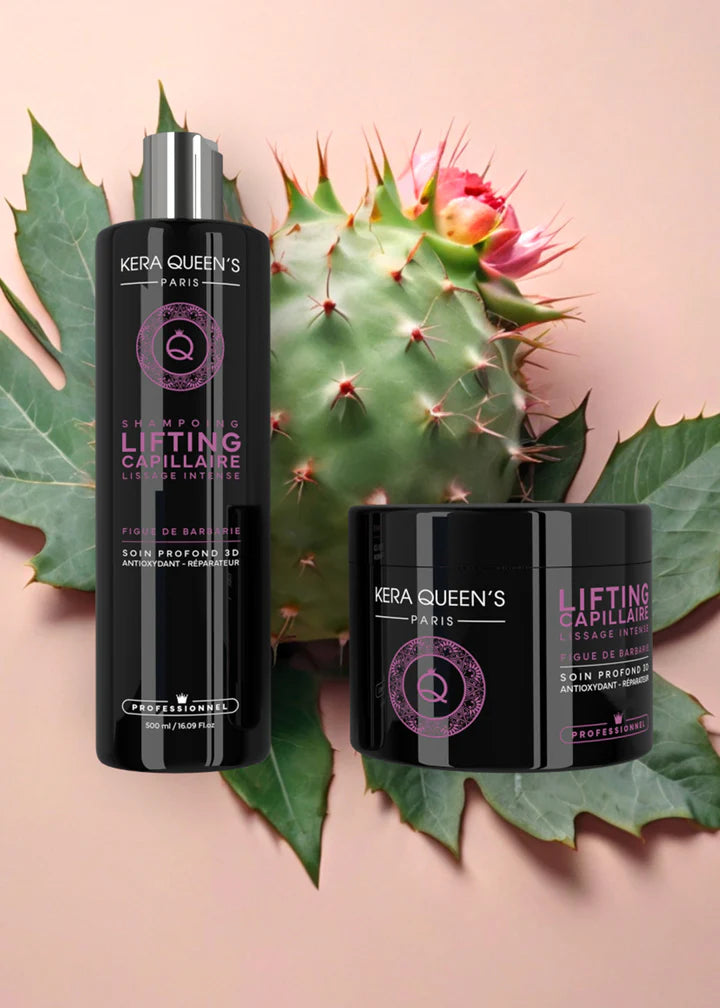 Kera Queen's - Duo lifting figue de barbarie Shampoing 500ml + Masque 500ml