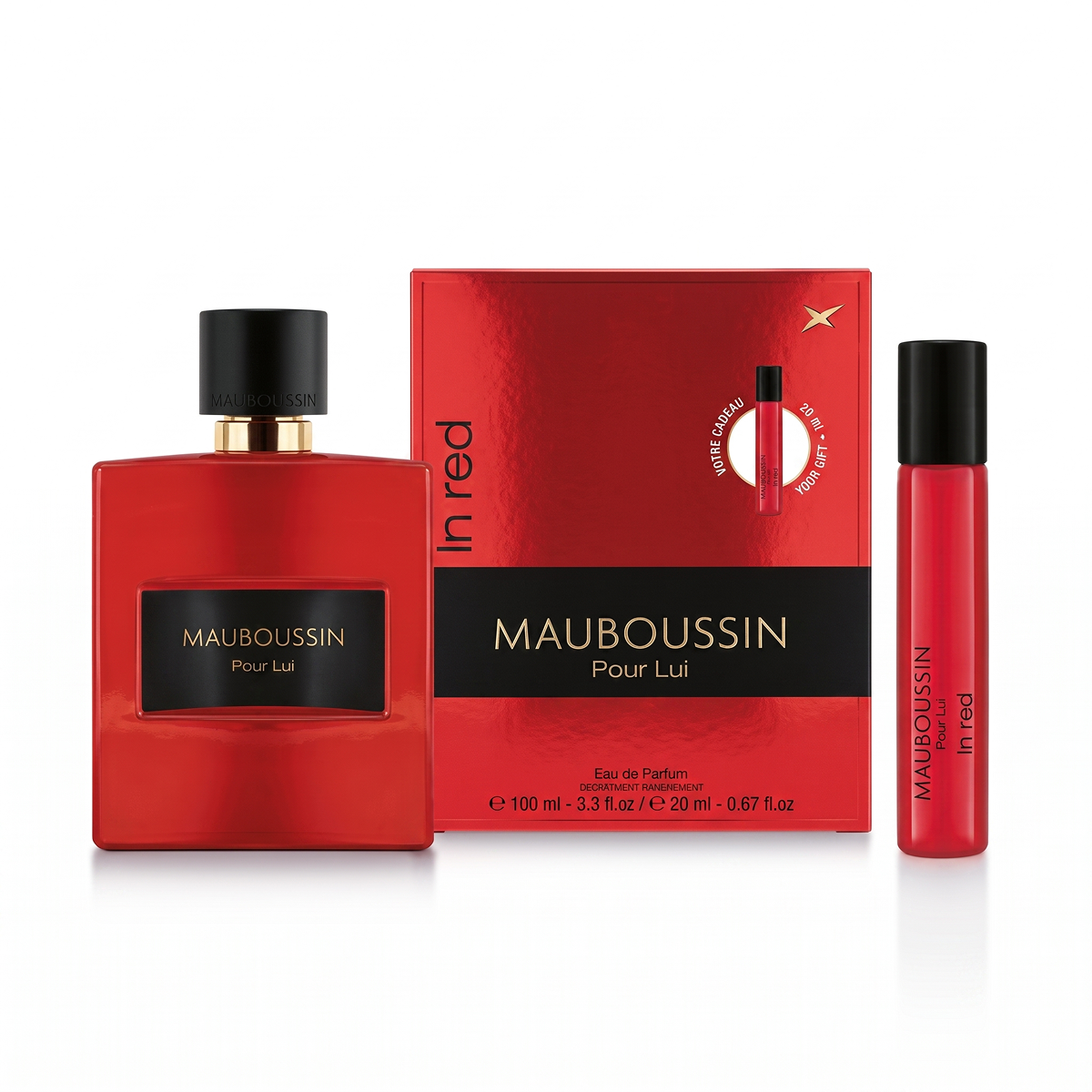 Mauboussin - Pour Lui In Red - Eau de Parfum + Travel Spray pour Homme