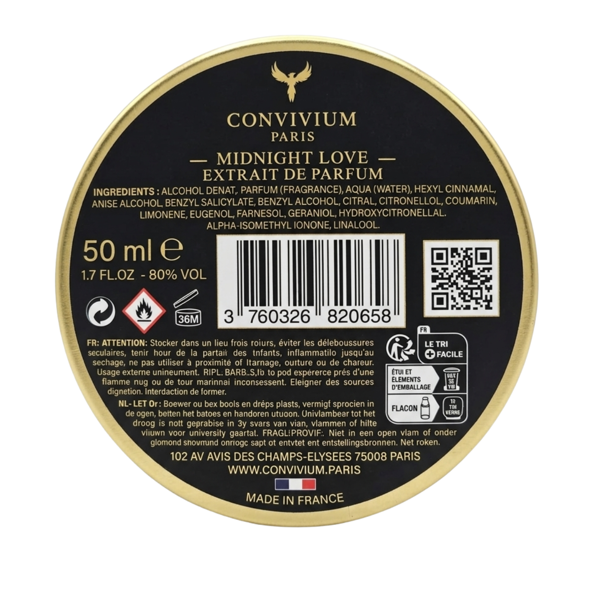 Convivium Paris - Midnight Love - Extrait de Parfum Mixte