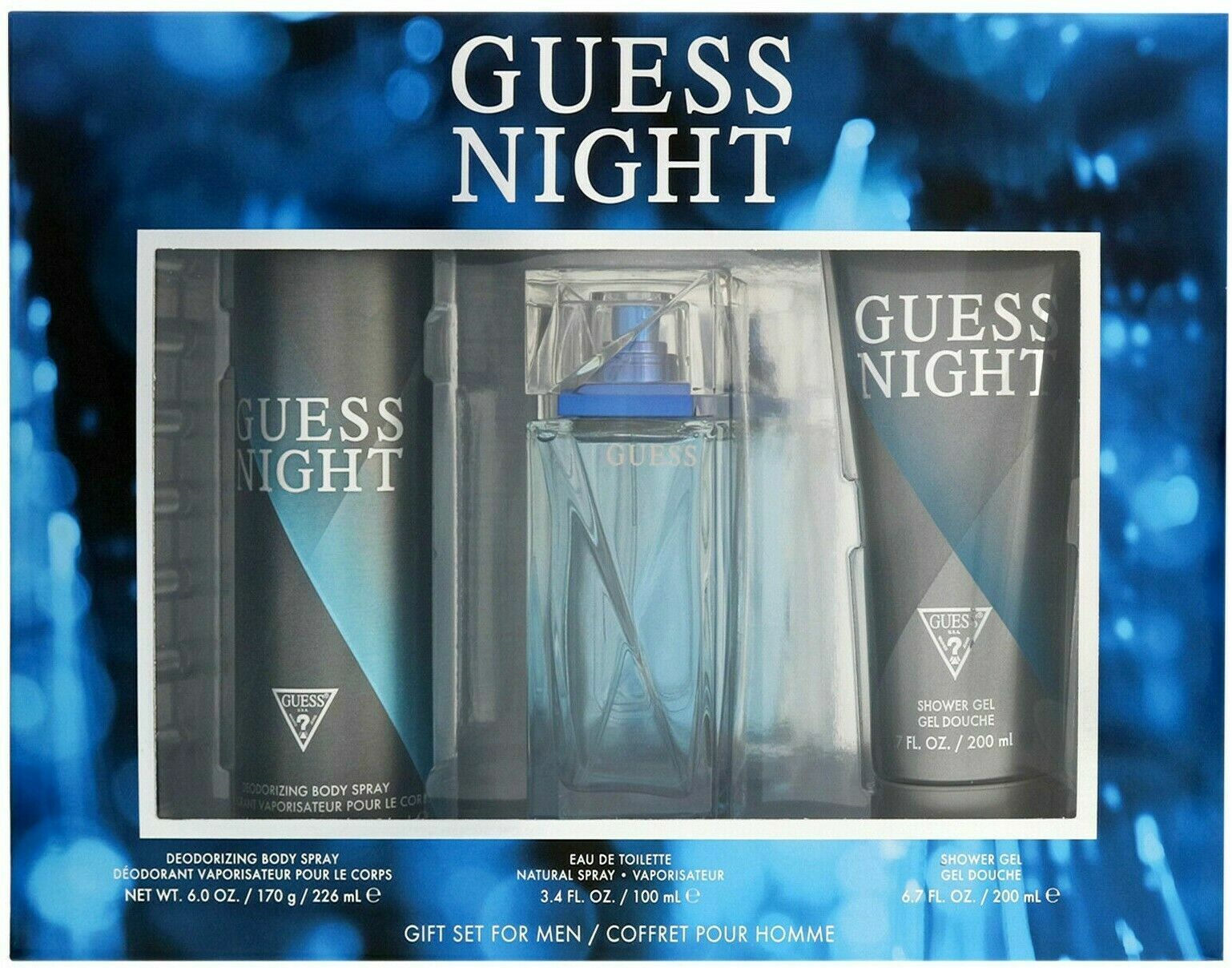 Déodorant Déodorant 226ml + Eau de Toilette 100ml + Gel Douche 200ml de la marque Guess pour homme 226ml