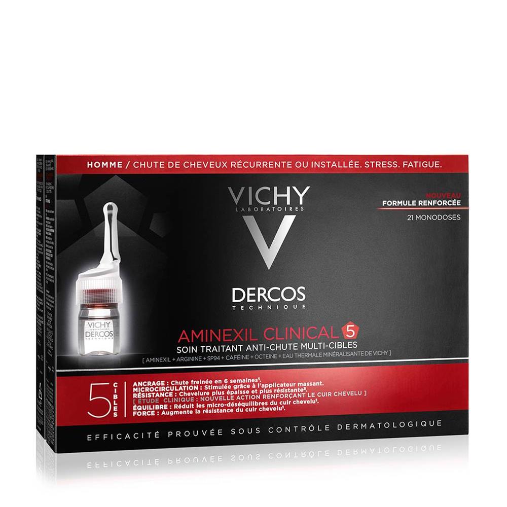 Vichy - Dercos Aminexil Intensive 5 Men Cuir Chevelu Sensible 21 Ampoule de 6ml