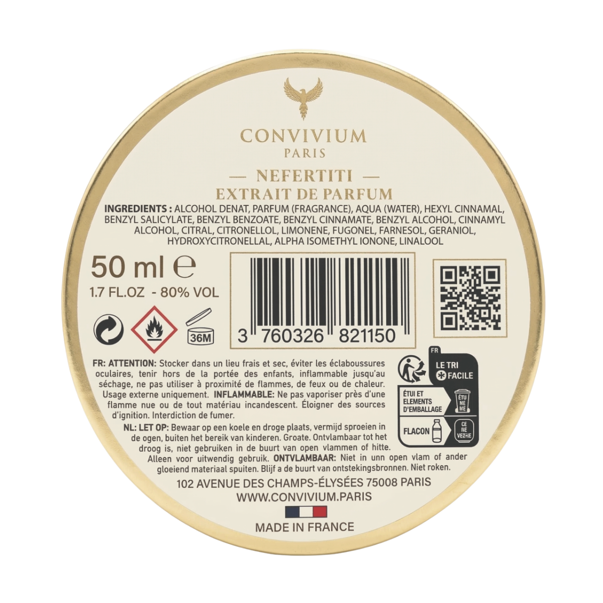 Convivium Paris - Nefertiti - Extrait de Parfum Mixte