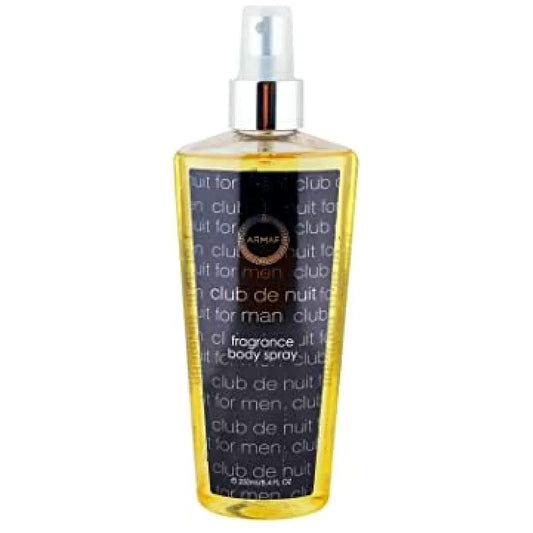 Armaf Club de Nuit Men Brume Corporelle body spray bottle with sleek black and silver design.