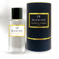 Elegant black bottle of Collection Prestige - Black Oud Eau de Parfum Mixte with gold accents and a sleek design.