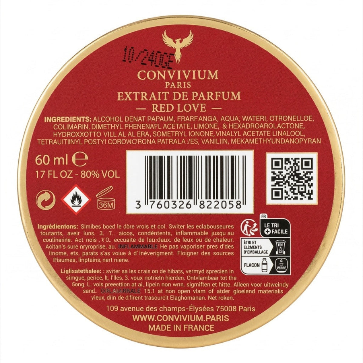 Convivium Paris - Gourmandise Extrême - Extrait de Parfum Mixte