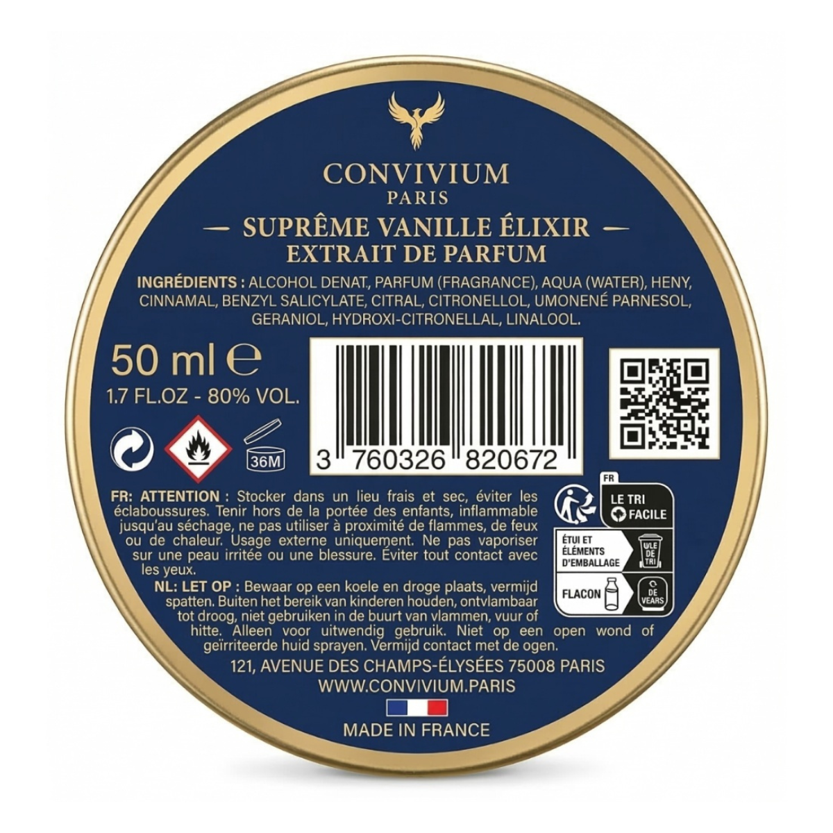Convivium Paris - Bellucini - Extrait de Parfum Mixte