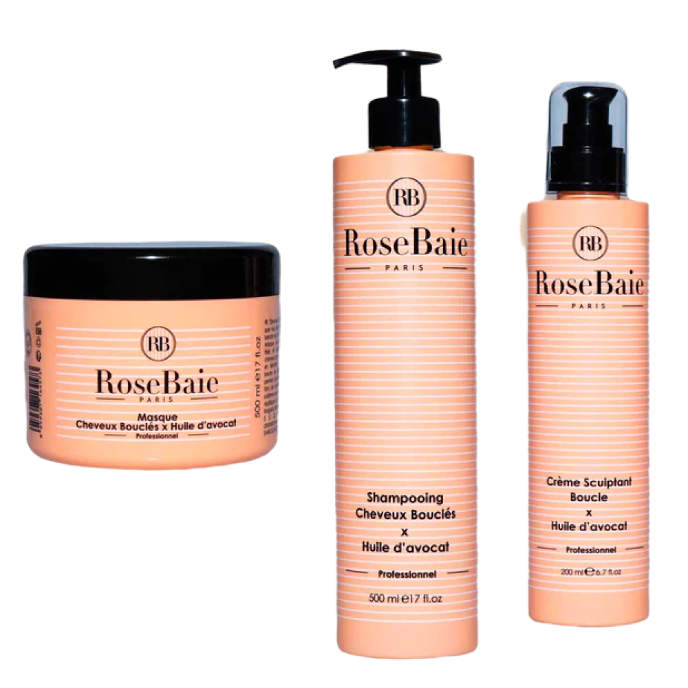 Kits de soin des cheveux TrioHuileD'avocatetcheveuxbouclés de la marque RoseBaie mixte 
