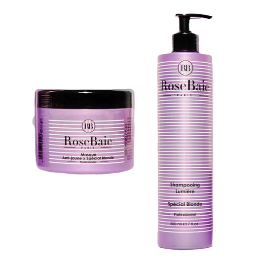 RoseBaie - Duo Spécial Blonde & Blancs Masque 500ml + Shampoing 500ml