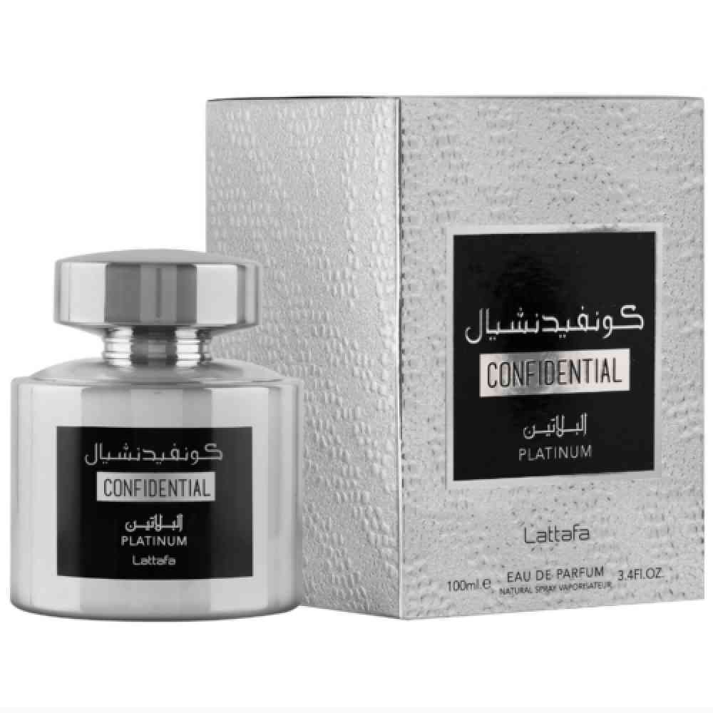 Parfums Confidential Platinum de la marque Lattafa mixte 100ml